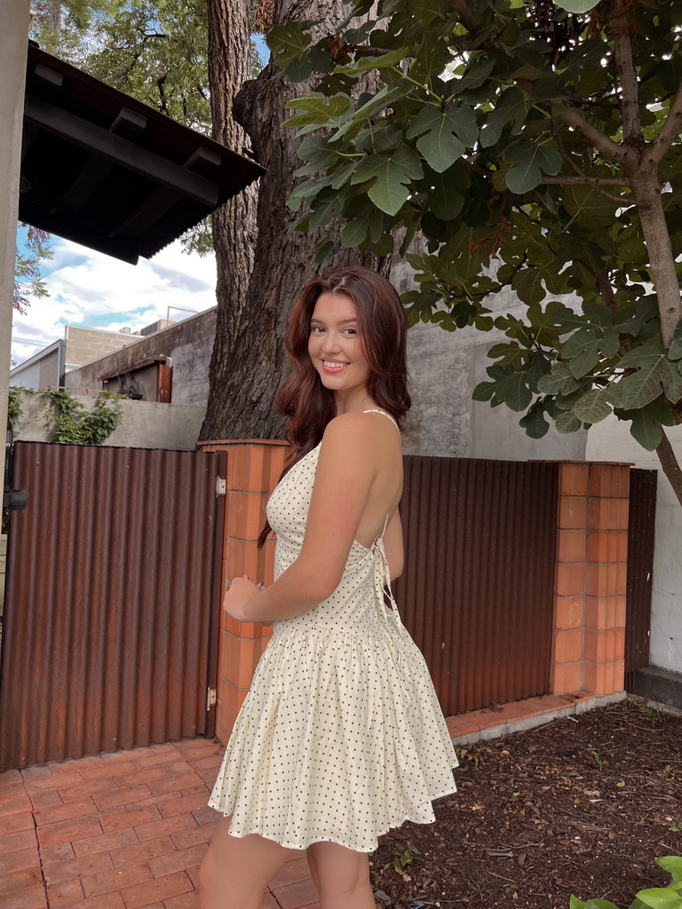 Fit and Flare Dot Dress
