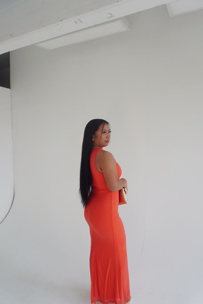 Keyhole Pearl Maxi Dress