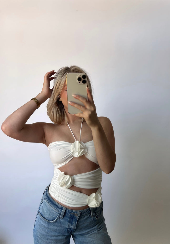 Halter Flower Top