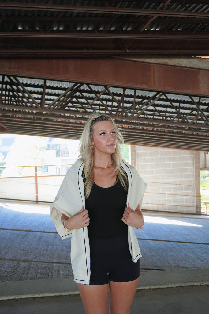 Ivory Varsity Windbreaker