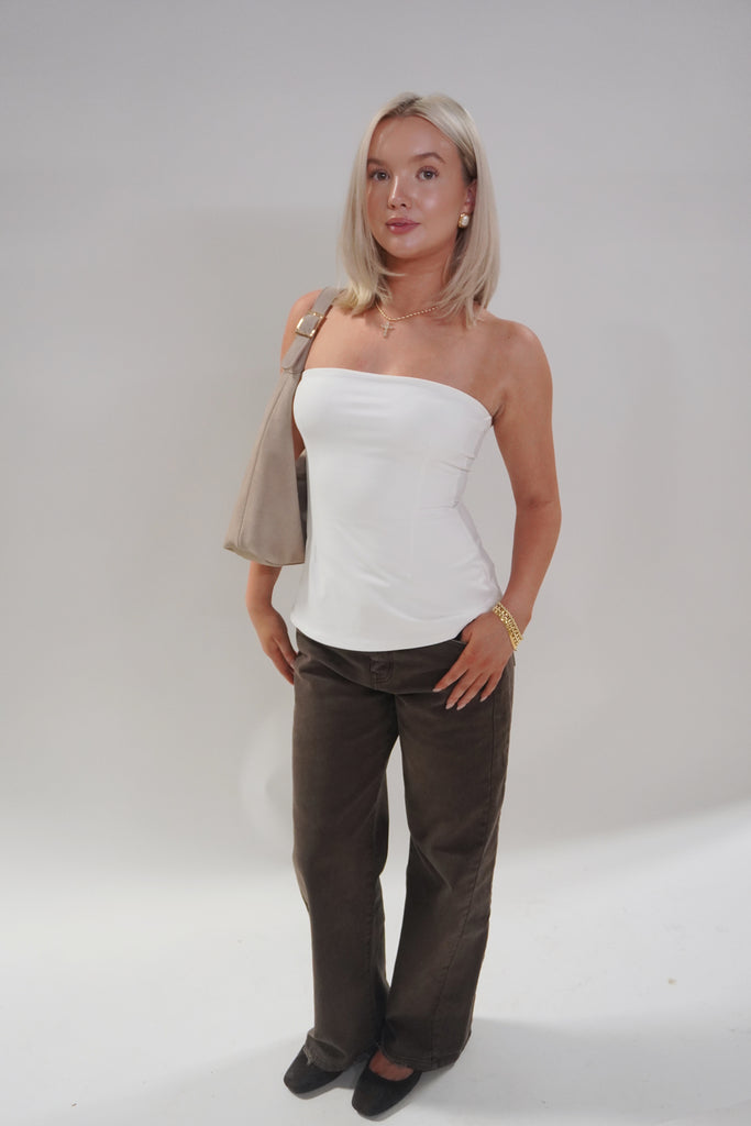 Strapless Fit Flare Top
