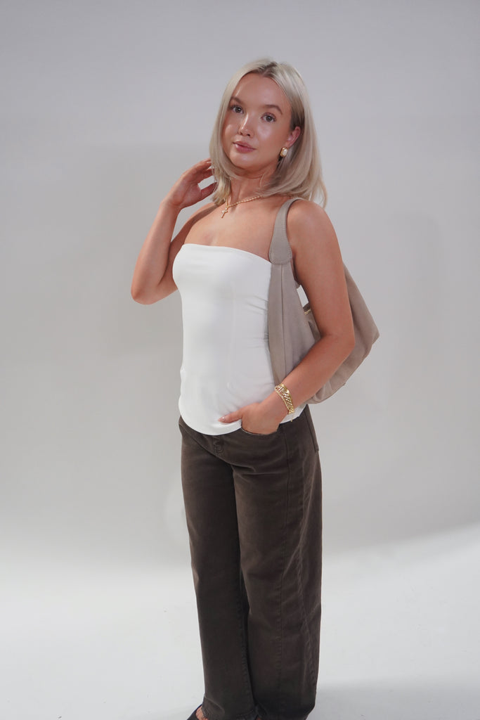 Strapless Fit Flare Top