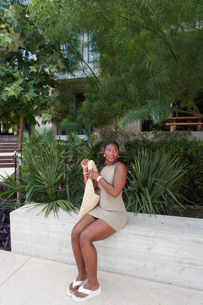 Olive High neck dress