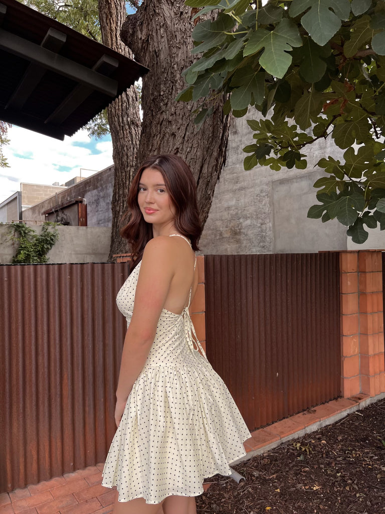 Fit and Flare Dot Dress