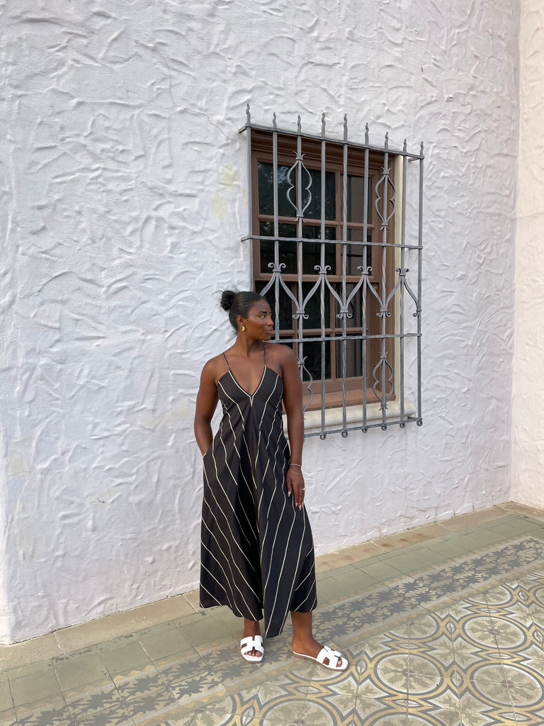 miou muse black pattern maxi dress