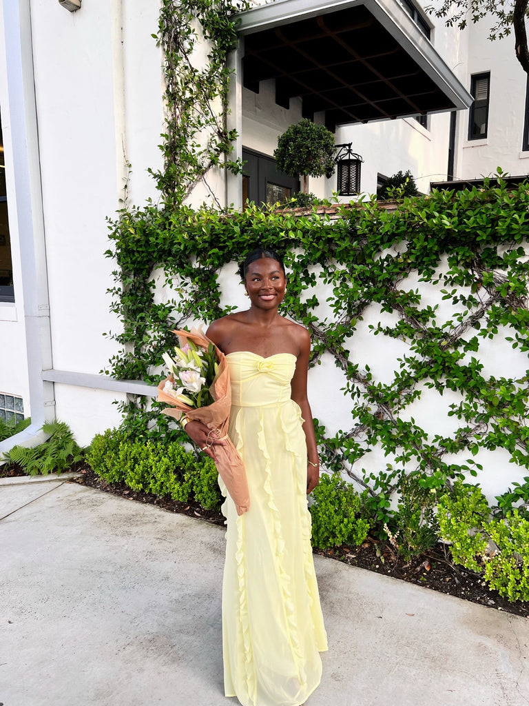 Yellow Ruffle Maxi