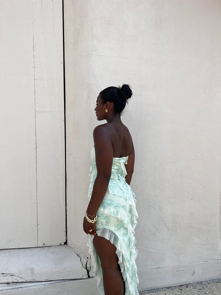 Mint Ruffle Dress