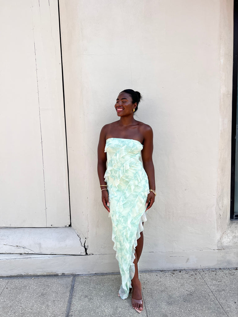 Mint Ruffle Dress