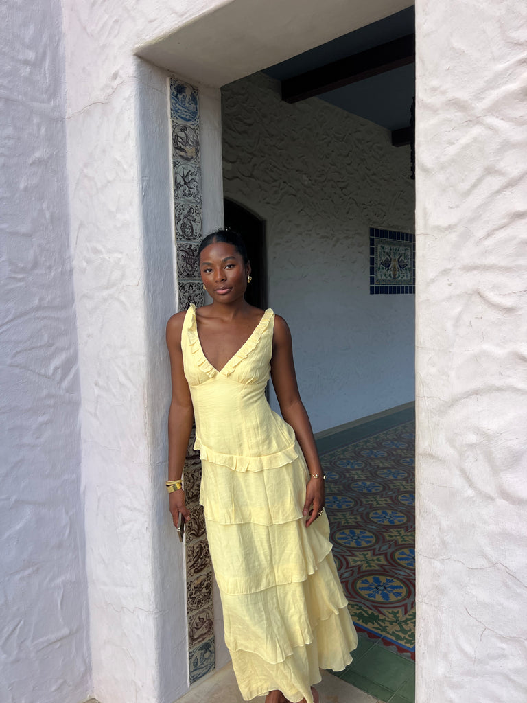 one and only yellow maxi dress