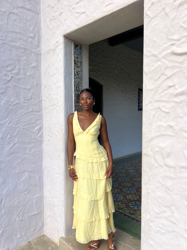 one and only yellow maxi dress