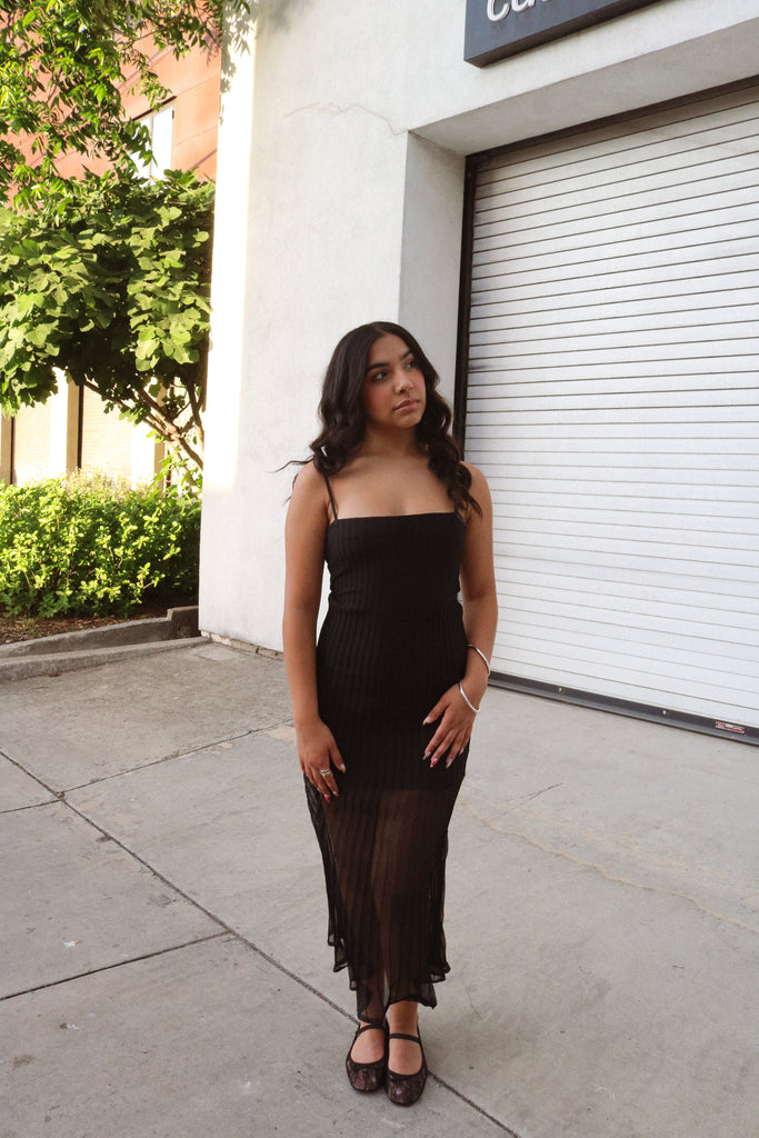 Sheer Midi Dress