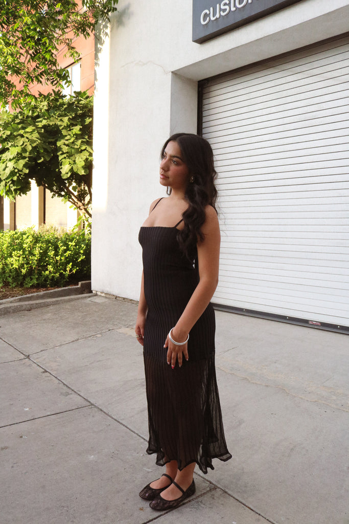 Sheer Midi Dress