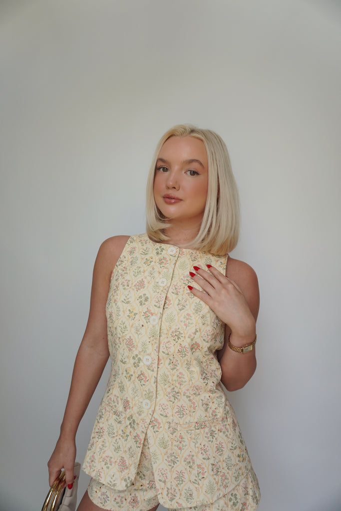 Floral Yellow Short