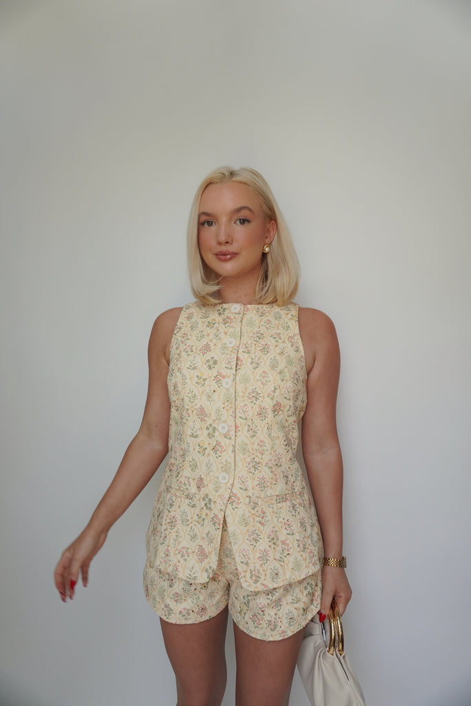 Floral Yellow Top