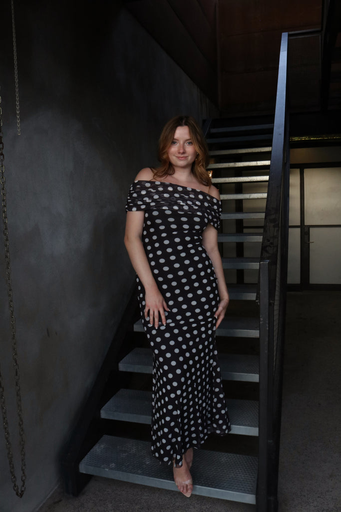 Polka Dot Maxi Dress
