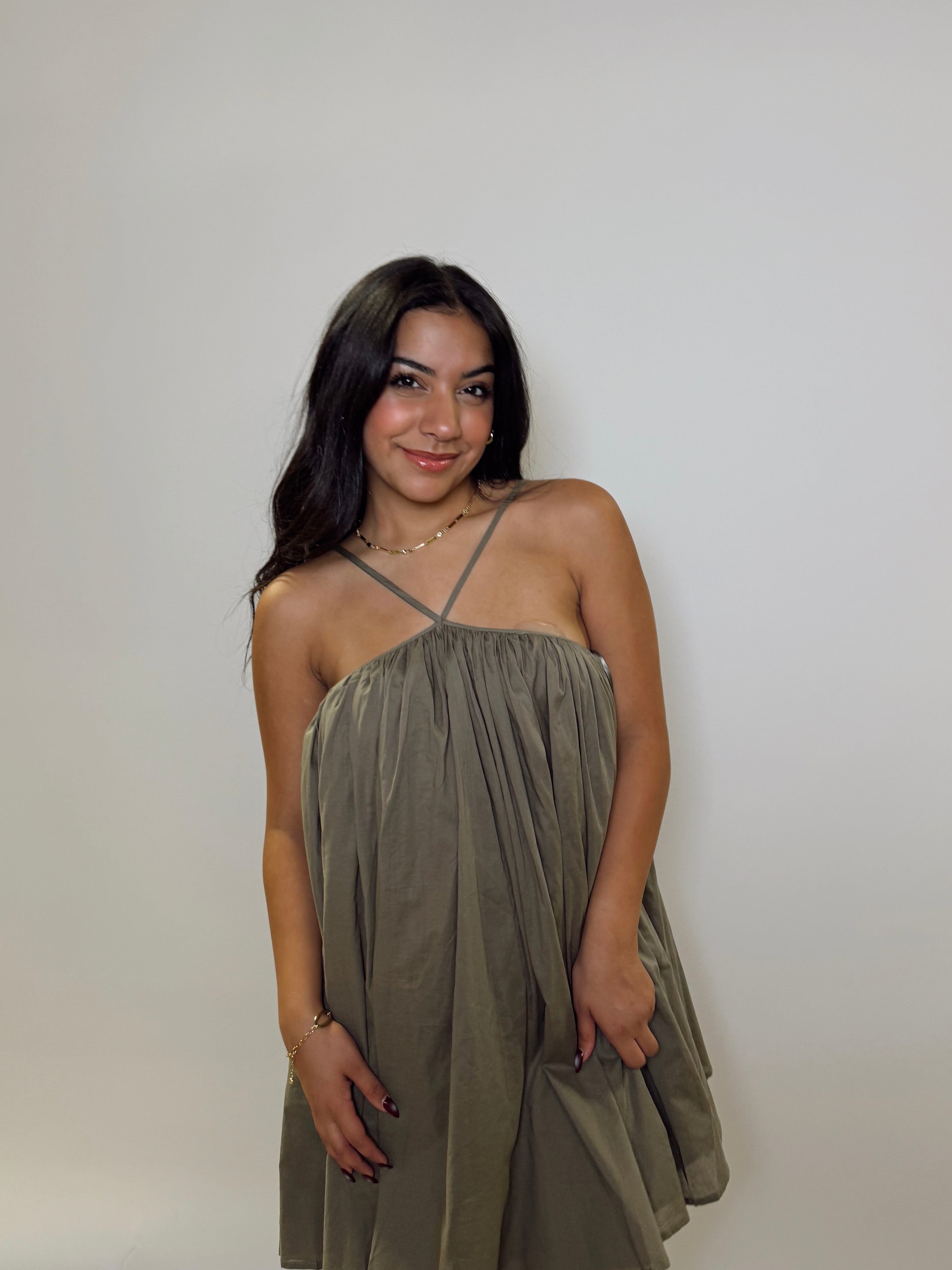 Peyton Halter Babydoll Dress Black / L Peyton Halter Babydoll Dress Black / L