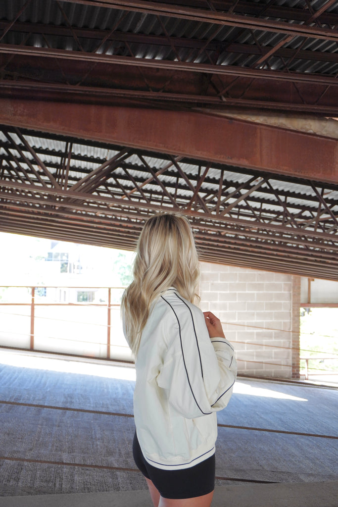 Ivory Varsity Windbreaker