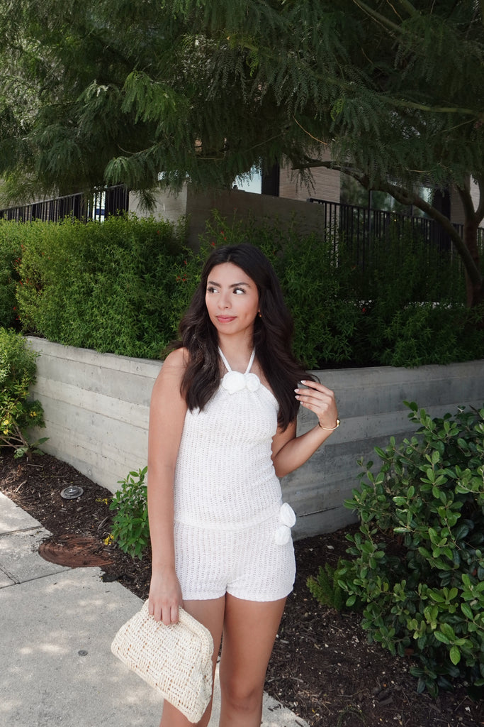 White Crochet Top