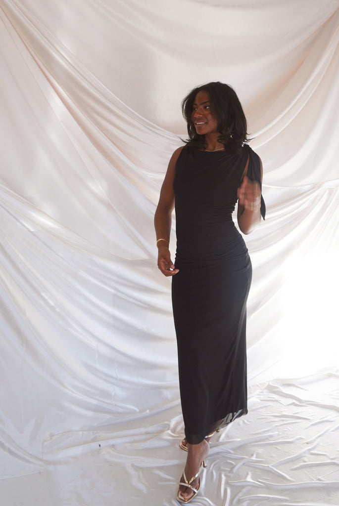 One Shoulder Tie Dress M