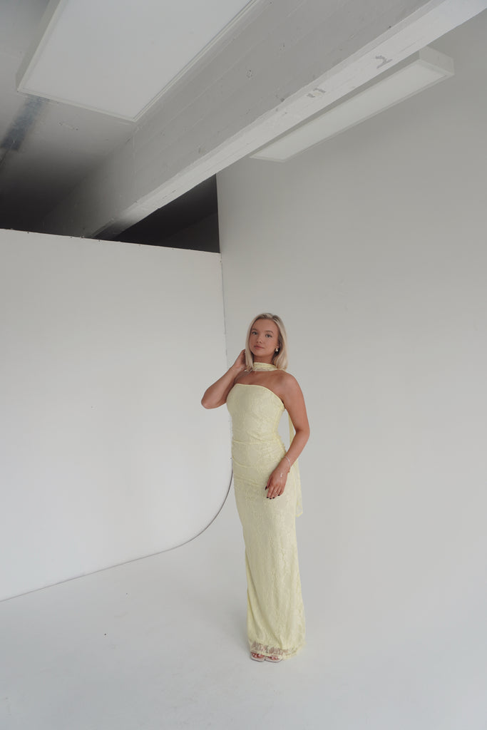 Scarf Lace Maxi Dress