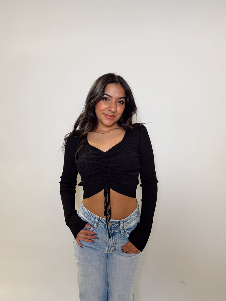 Crop Long Sleeve Sweater