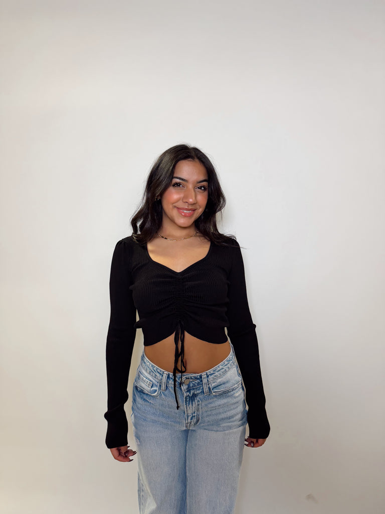 Crop Long Sleeve Sweater