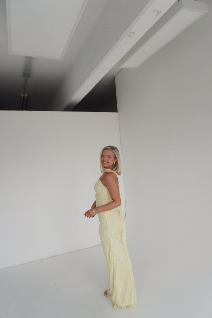 Scarf Lace Maxi Dress