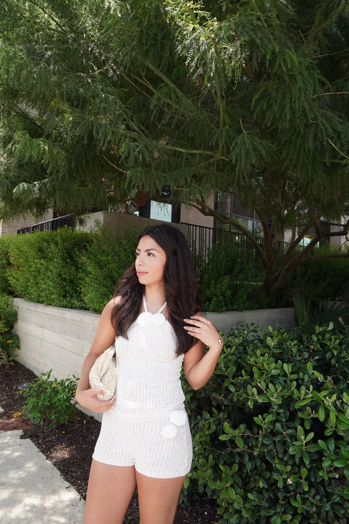 White Crochet Top