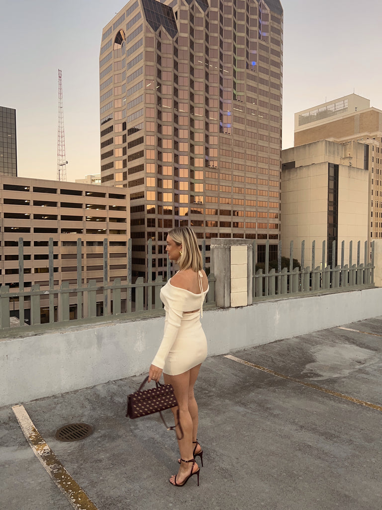 Cream Halter Sweater Dress | Boutique Chloe Rose Cream Halter Sweater Dress | Boutique Chloe Rose