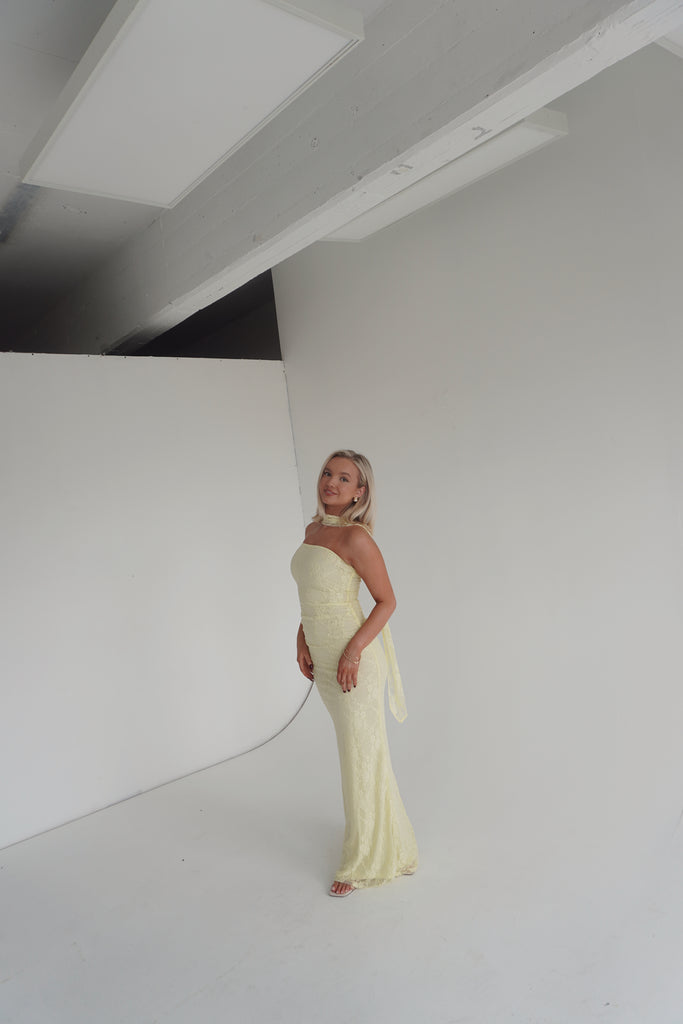 Scarf Lace Maxi Dress