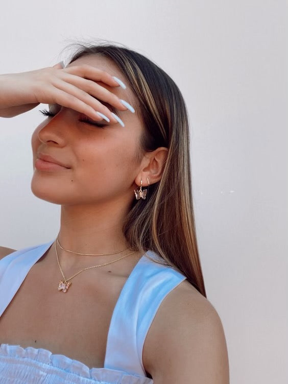 Hoop Drop Huggies Earrings