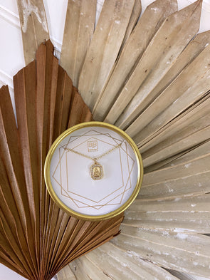 Mini Pave Initial Necklace