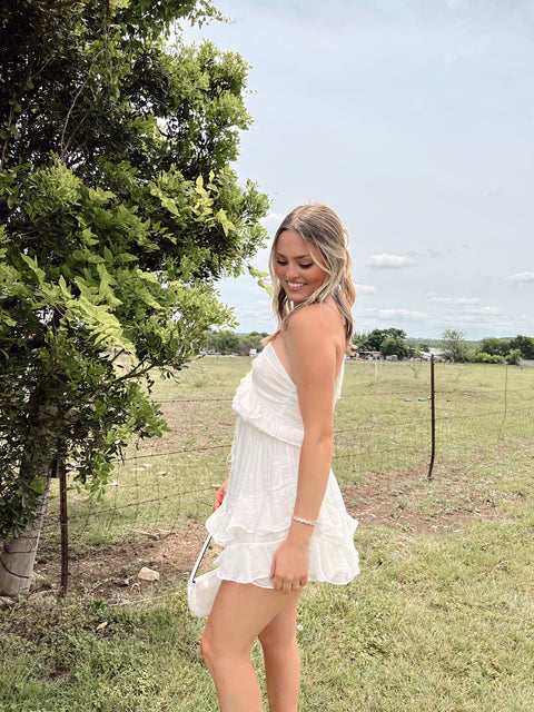 Ameri CHLOE V NECK ROMPERS 白 M image_1472044d-8f23-47f1-8a7c-