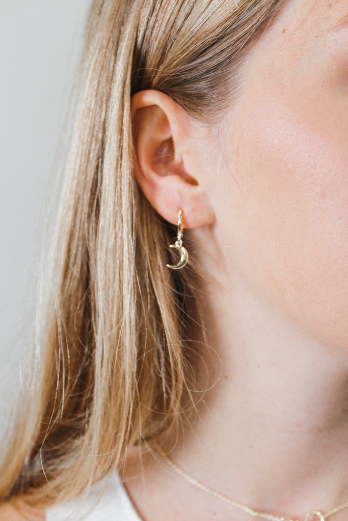 Hoop Drop Huggies Earrings