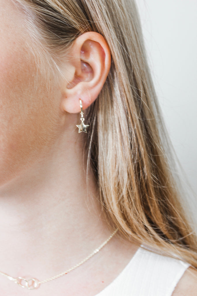Hoop Drop Huggies Earrings