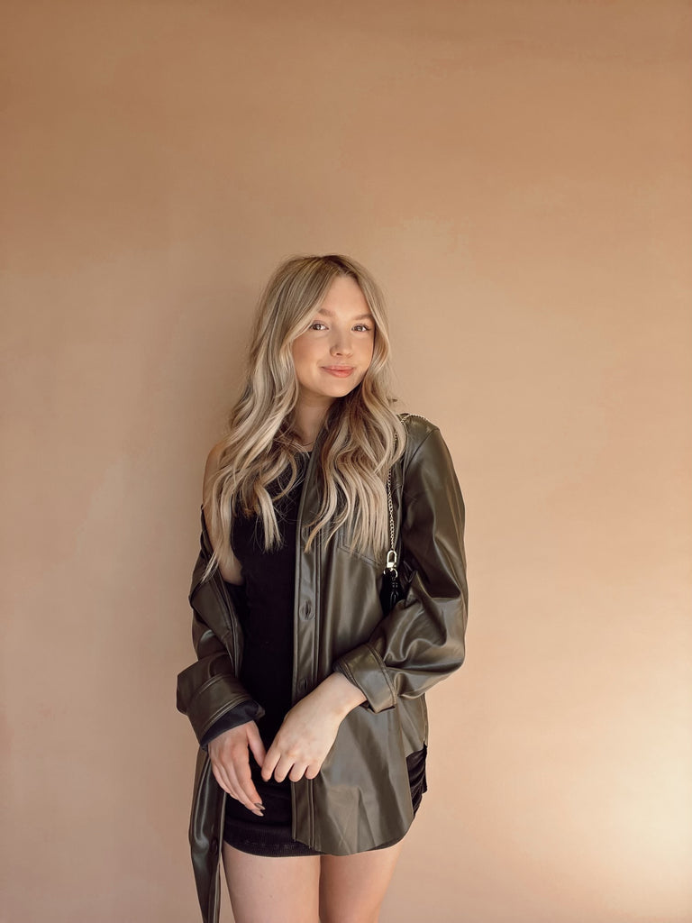 Westin Leather Shacket